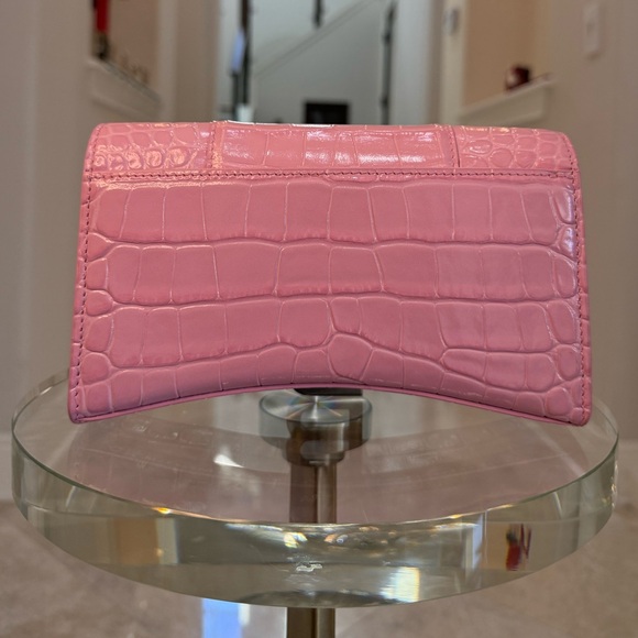 NWT Balenciaga Hourglass Croc- Embossed Wallet On Chain - Picture 3 of 6